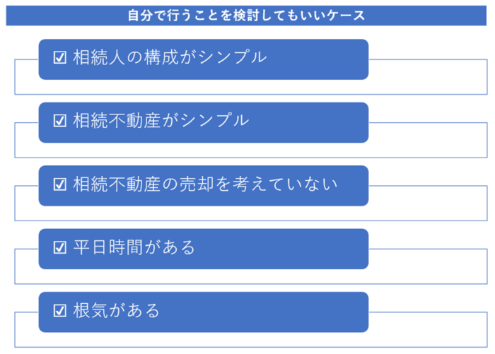 自分で行うことを検討してもいいケース