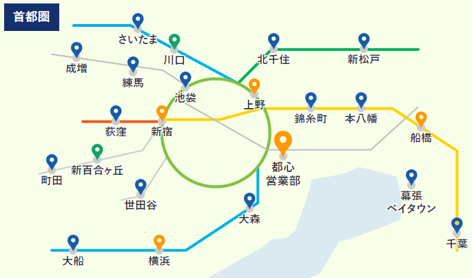 大成有楽不動産販売の首都圏営業センター
